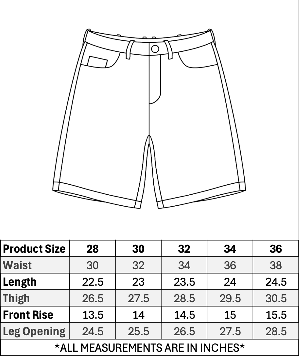 'Dylan' Raw Denim Shorts